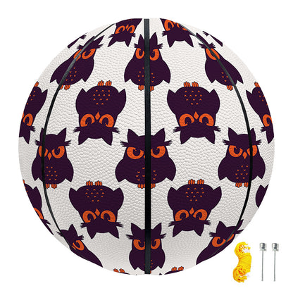 Halloween Owl Pattern Print Basketball