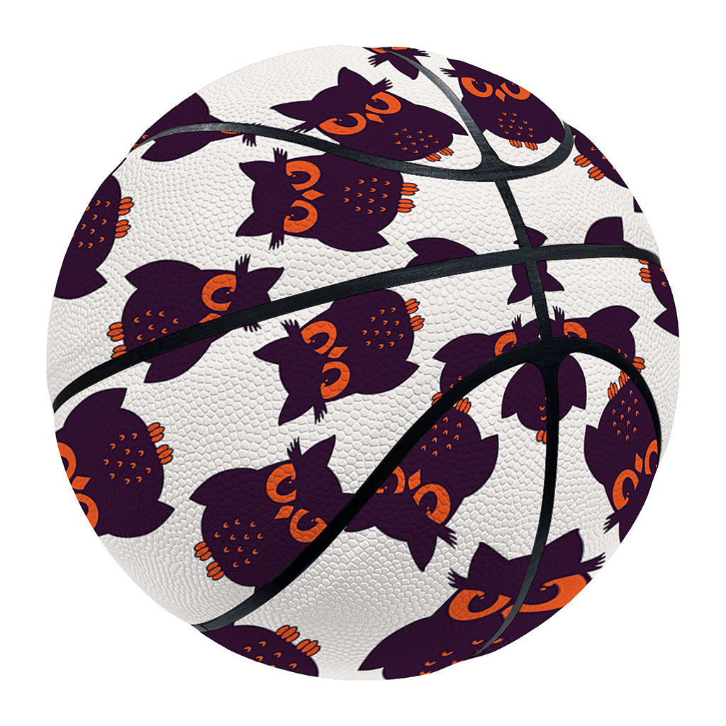 Halloween Owl Pattern Print Basketball