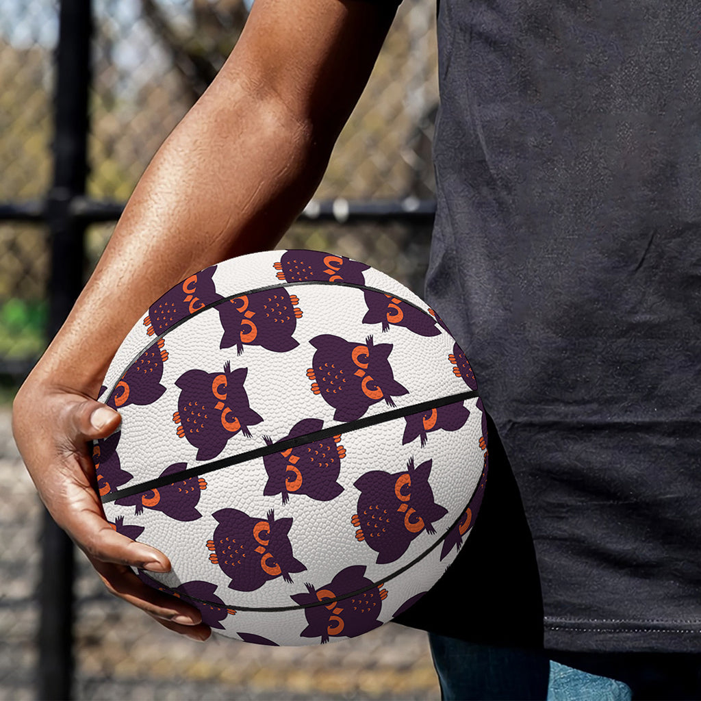 Halloween Owl Pattern Print Basketball