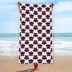 Halloween Owl Pattern Print Beach Towel