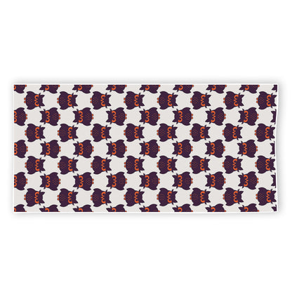 Halloween Owl Pattern Print Beach Towel