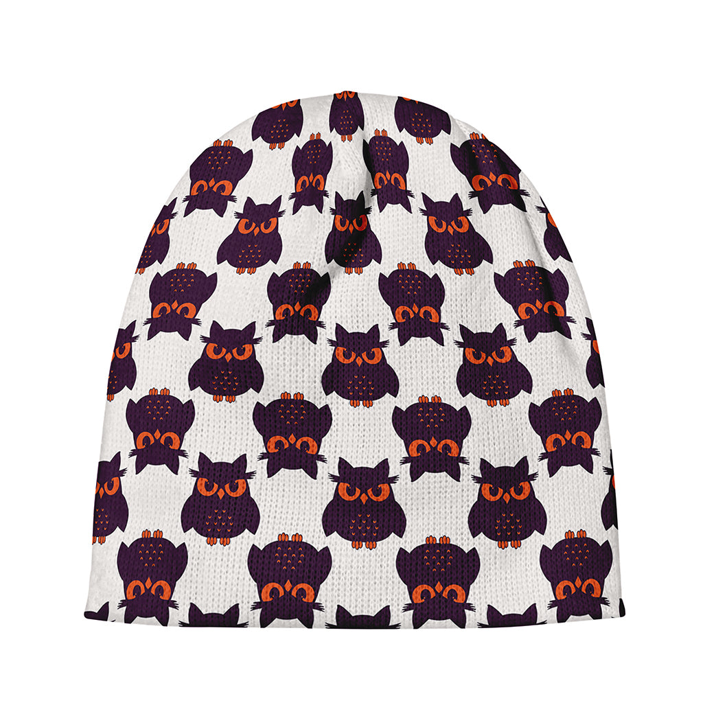 Halloween Owl Pattern Print Beanie
