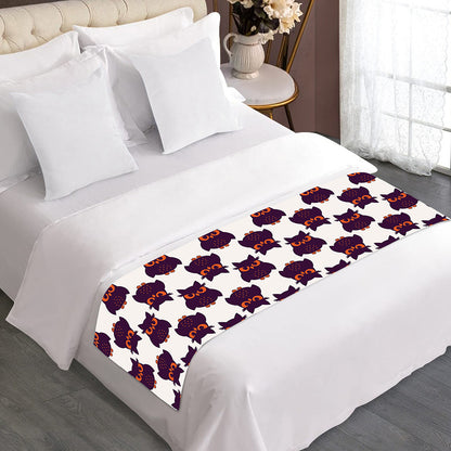 Halloween Owl Pattern Print Bed Runner