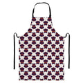 Halloween Owl Pattern Print Bib Apron With Pocket