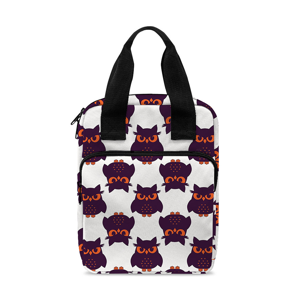 Halloween Owl Pattern Print Bible Tote Bag