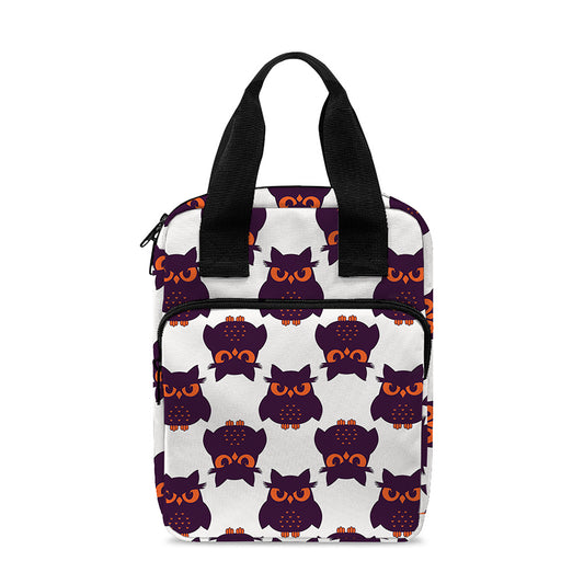 Halloween Owl Pattern Print Bible Tote Bag