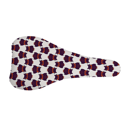 Halloween Owl Pattern Print Bicycle Seat Cover