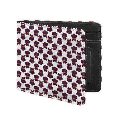 Halloween Owl Pattern Print Bifold Wallet
