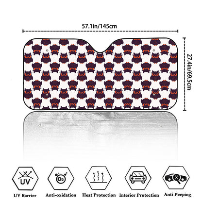 Halloween Owl Pattern Print Car Windshield Sun Shade