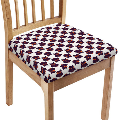 Halloween Owl Pattern Print Chair Cushion Cover