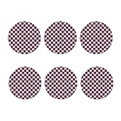Halloween Owl Pattern Print Coaster Set