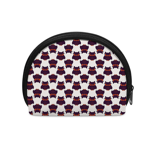 Halloween Owl Pattern Print Coin Purse