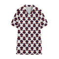 Halloween Owl Pattern Print Cotton Hawaiian Shirt