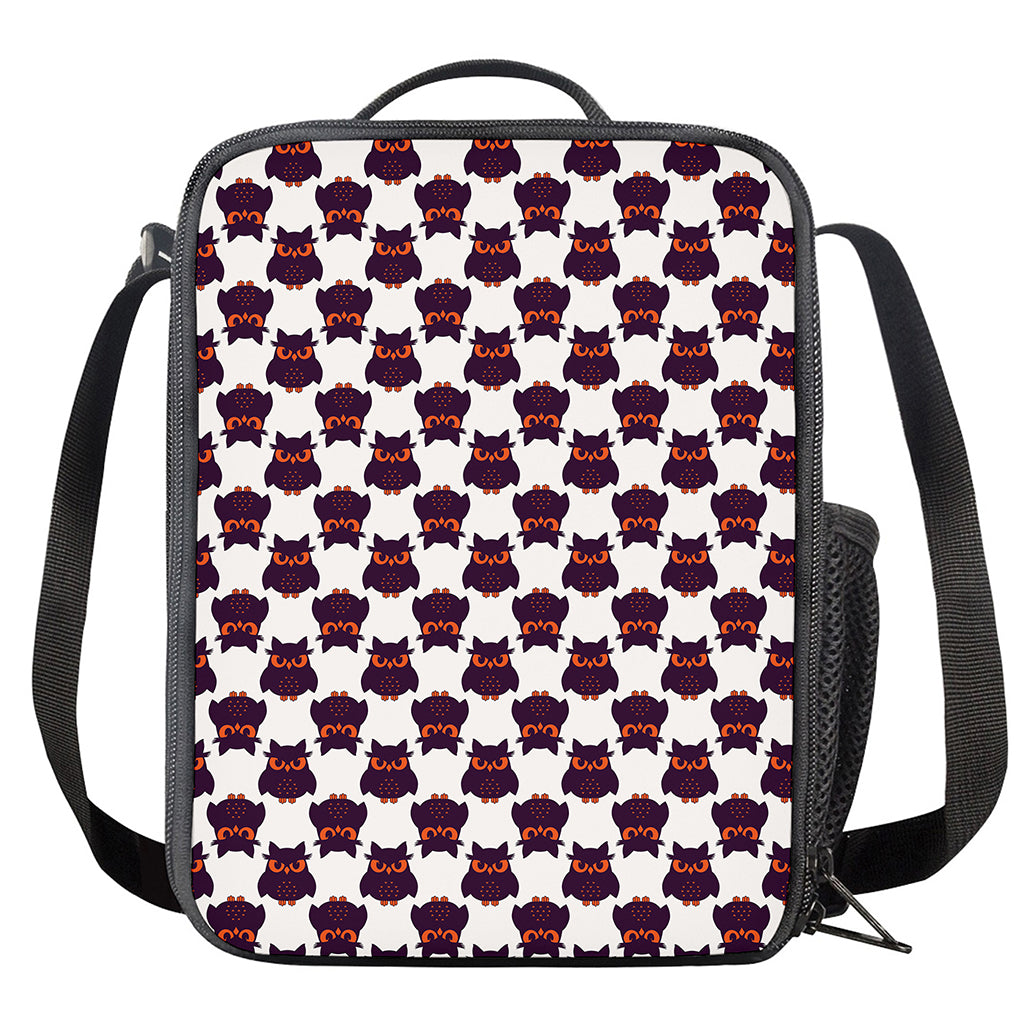 Halloween Owl Pattern Print Crossbody Lunch Bag