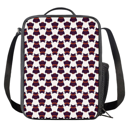 Halloween Owl Pattern Print Crossbody Lunch Bag