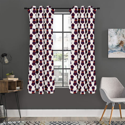 Halloween Owl Pattern Print Curtain