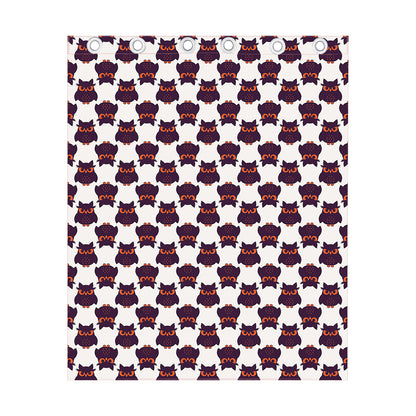 Halloween Owl Pattern Print Curtain