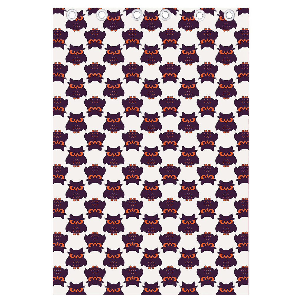 Halloween Owl Pattern Print Curtain