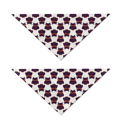 Halloween Owl Pattern Print Dog Bandana