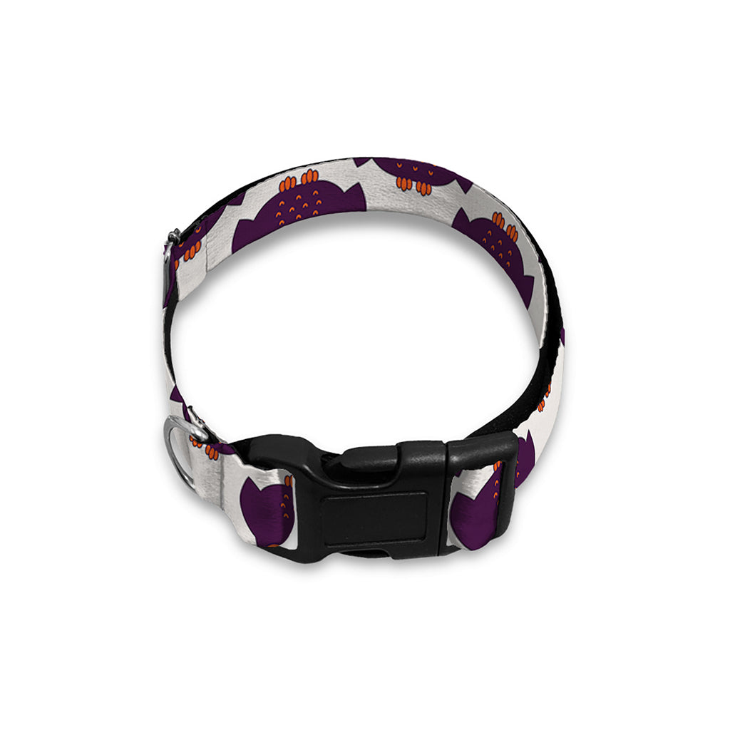 Halloween Owl Pattern Print Dog Collar