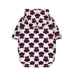 Halloween Owl Pattern Print Dog Zip Up Hoodie