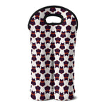 Halloween Owl Pattern Print Double Neoprene Wine Tote