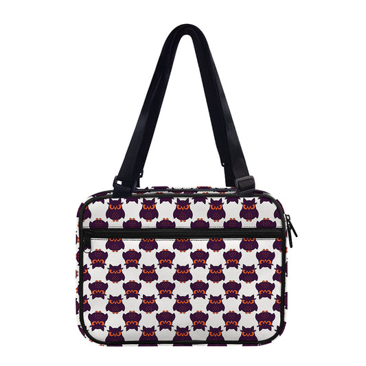 Halloween Owl Pattern Print Double Strap Bible Bag