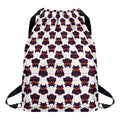 Halloween Owl Pattern Print Drawstring Backpack