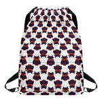 Halloween Owl Pattern Print Drawstring Backpack