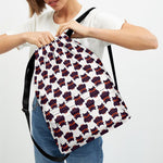 Halloween Owl Pattern Print Drawstring Backpack
