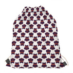 Halloween Owl Pattern Print Drawstring Bag