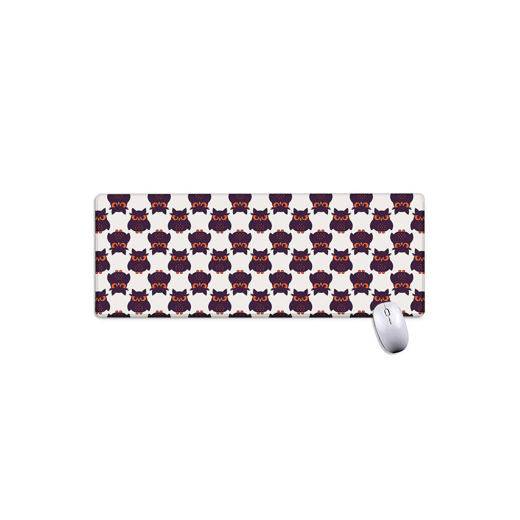 Halloween Owl Pattern Print Extended Mouse Pad
