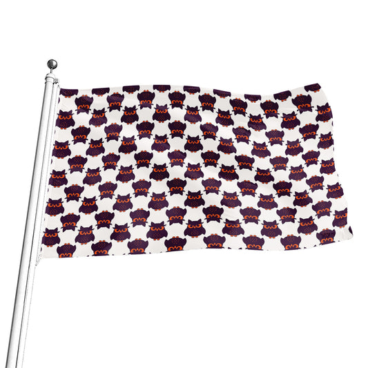 Halloween Owl Pattern Print Flag