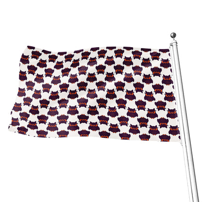 Halloween Owl Pattern Print Flag