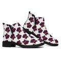 Halloween Owl Pattern Print Flat Ankle Boots