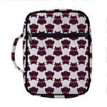 Halloween Owl Pattern Print Front Pocket Bible Bag