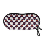 Halloween Owl Pattern Print Glasses Case
