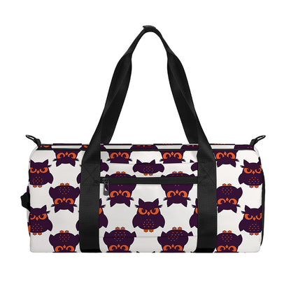 Halloween Owl Pattern Print Gym Bag