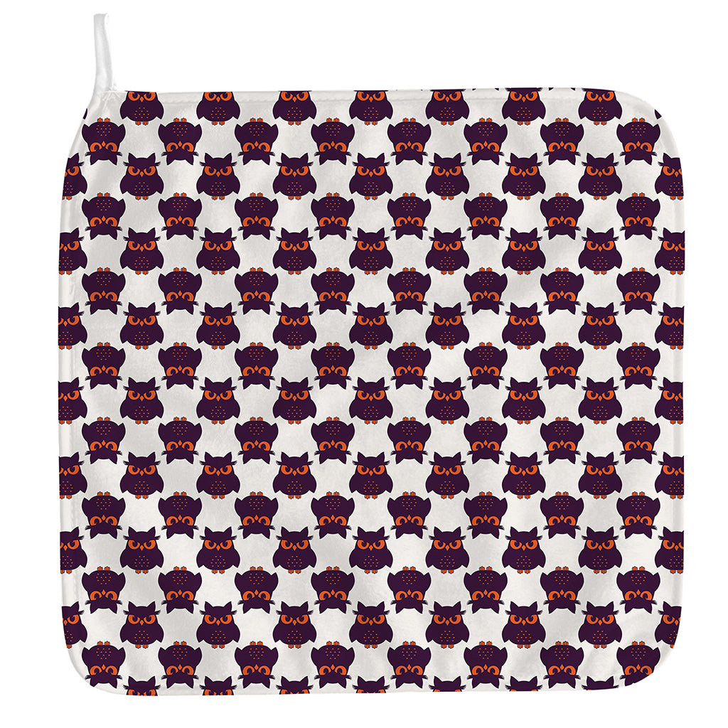 Halloween Owl Pattern Print Hand Towel