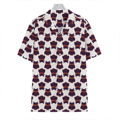 Halloween Owl Pattern Print Hawaiian Shirt