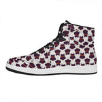 Halloween Owl Pattern Print High Top Leather Sneakers