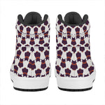 Halloween Owl Pattern Print High Top Leather Sneakers