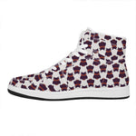 Halloween Owl Pattern Print High Top Leather Sneakers