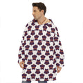 Halloween Owl Pattern Print Hoodie Blanket