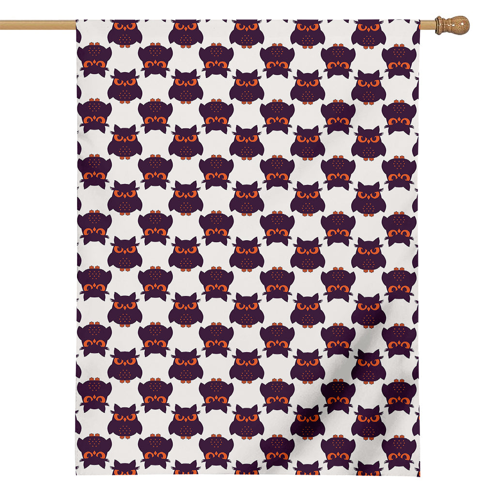 Halloween Owl Pattern Print House Flag