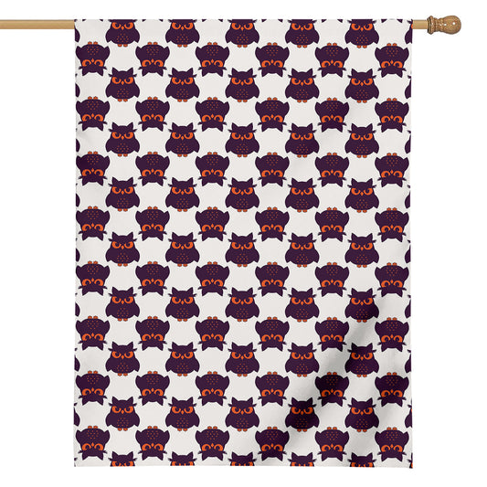 Halloween Owl Pattern Print House Flag