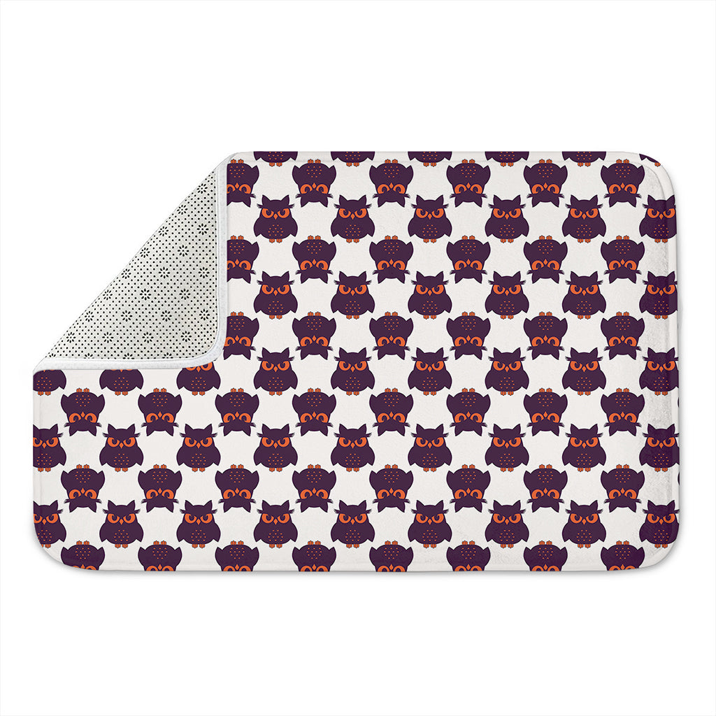 Halloween Owl Pattern Print Indoor Door Mat