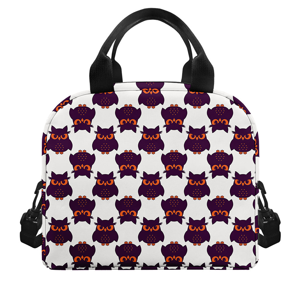Halloween Owl Pattern Print Insulated Lunch Bag