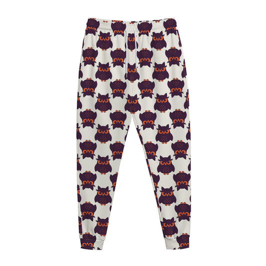 Halloween Owl Pattern Print Jogger Pants