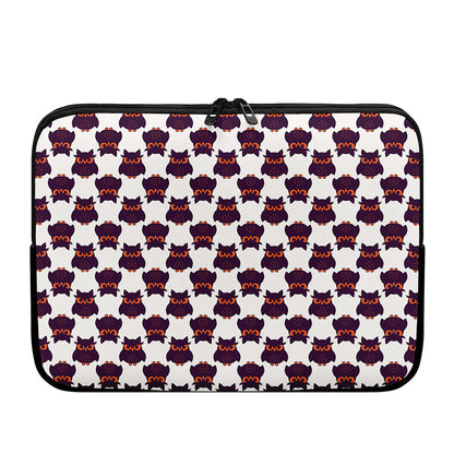 Halloween Owl Pattern Print Laptop Sleeve